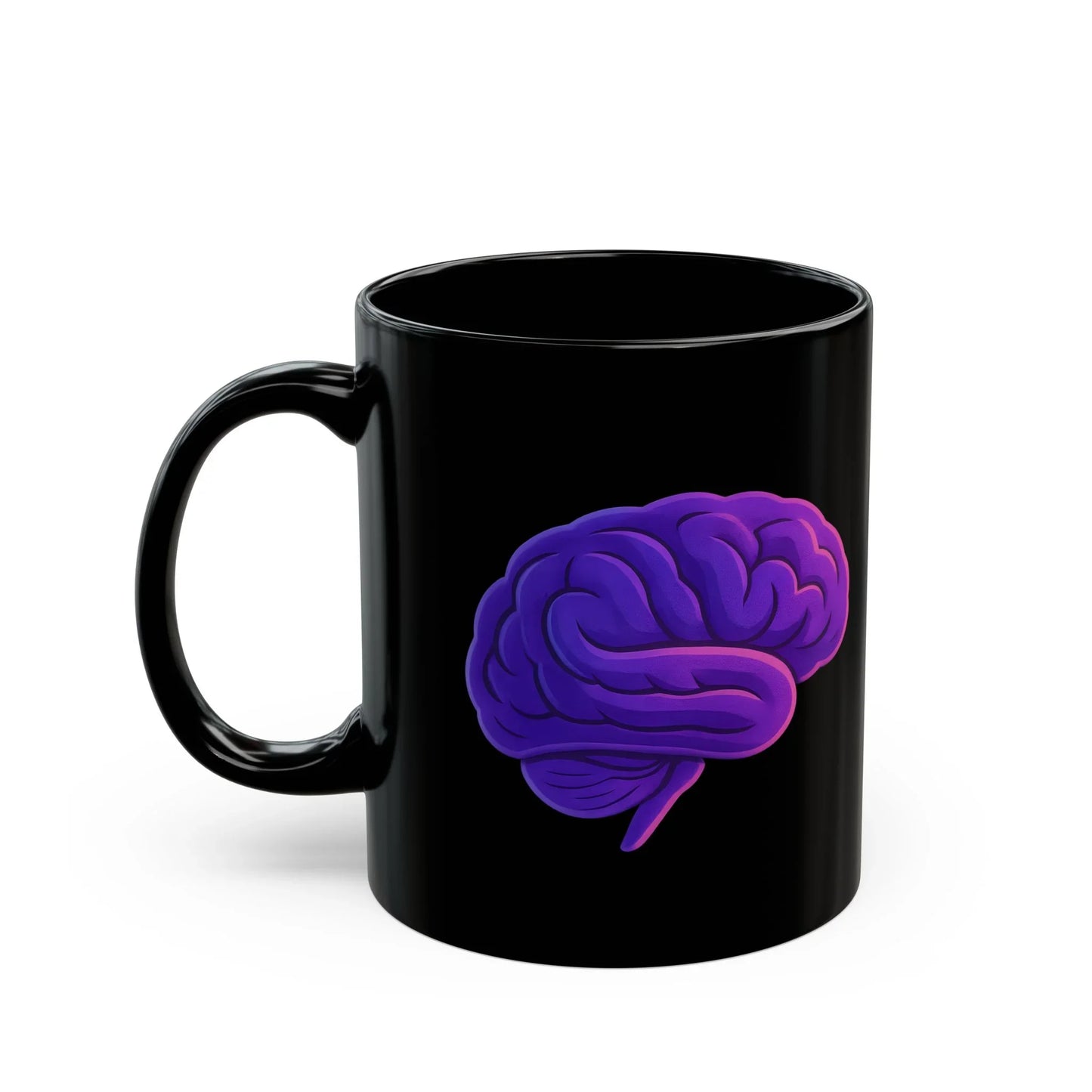 Creative Brain Design Black Mug - Perfect for Coffee Lovers, Gifts, Motivation, Unique Art, Home Office Decor _ Mug _ SolisSleep _