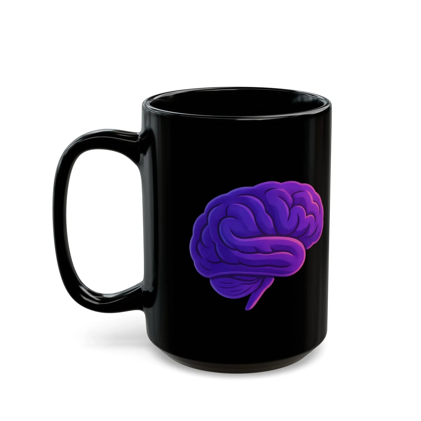 Creative Brain Design Black Mug - Perfect for Coffee Lovers, Gifts, Motivation, Unique Art, Home Office Decor _ Mug _ SolisSleep _