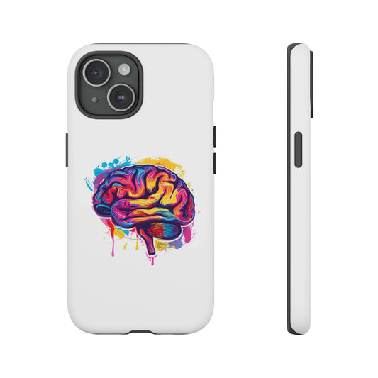 Colorful Brain Art Phone Case, Tough Phone Case, Unique Gift for Students, Creativity Accessories, Vibrant Brain Design _ Phone Case _ SolisSleep _ academic gifts, brain gifts, brain phone case, brain phone gift, colorful brain gift, gifts for neuro, iphone neuroscience, love brain gifts, neuro brain phone, neuroscience gift, neurosurgen, science brain iphone, vibrant brain case