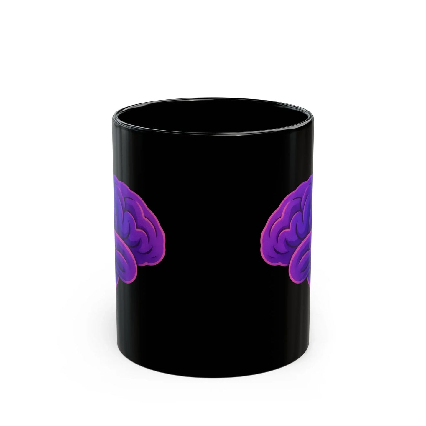 Creative Brain Design Black Mug - Perfect for Coffee Lovers, Gifts, Motivation, Unique Art, Home Office Decor _ Mug _ SolisSleep _