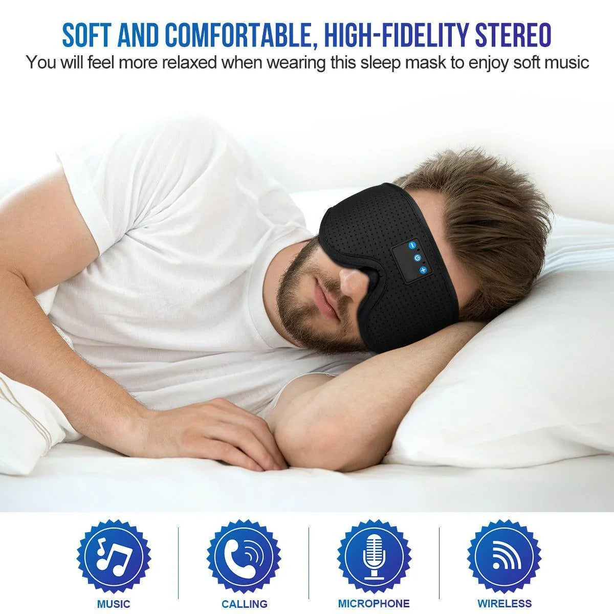 NightEars™ Plus _ Sleep Mask Headphones _ SolisSleep _ eye mask, headphones, sleep mask, Sleep Mask Headphones