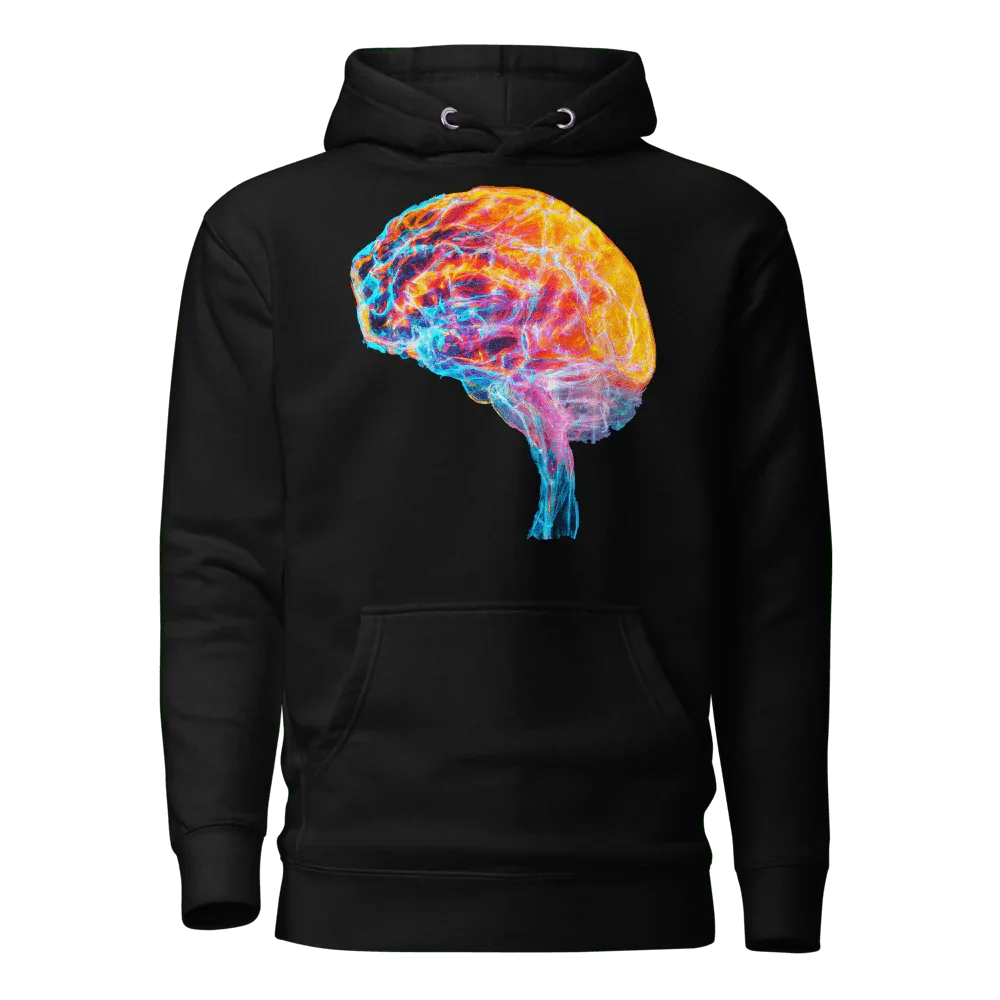 Brainstorm - Hoody - Vibrant Colourful Brain Design _ Hoody _ SolisSleep _ biology gift, Brain, Brain anatomy, Brain design, Brain study aid, cells, Colorful wall art, neurology, Neurons, Neuroscience, Neuroscience poster, Psychology art, Science decor, Unique gift idea