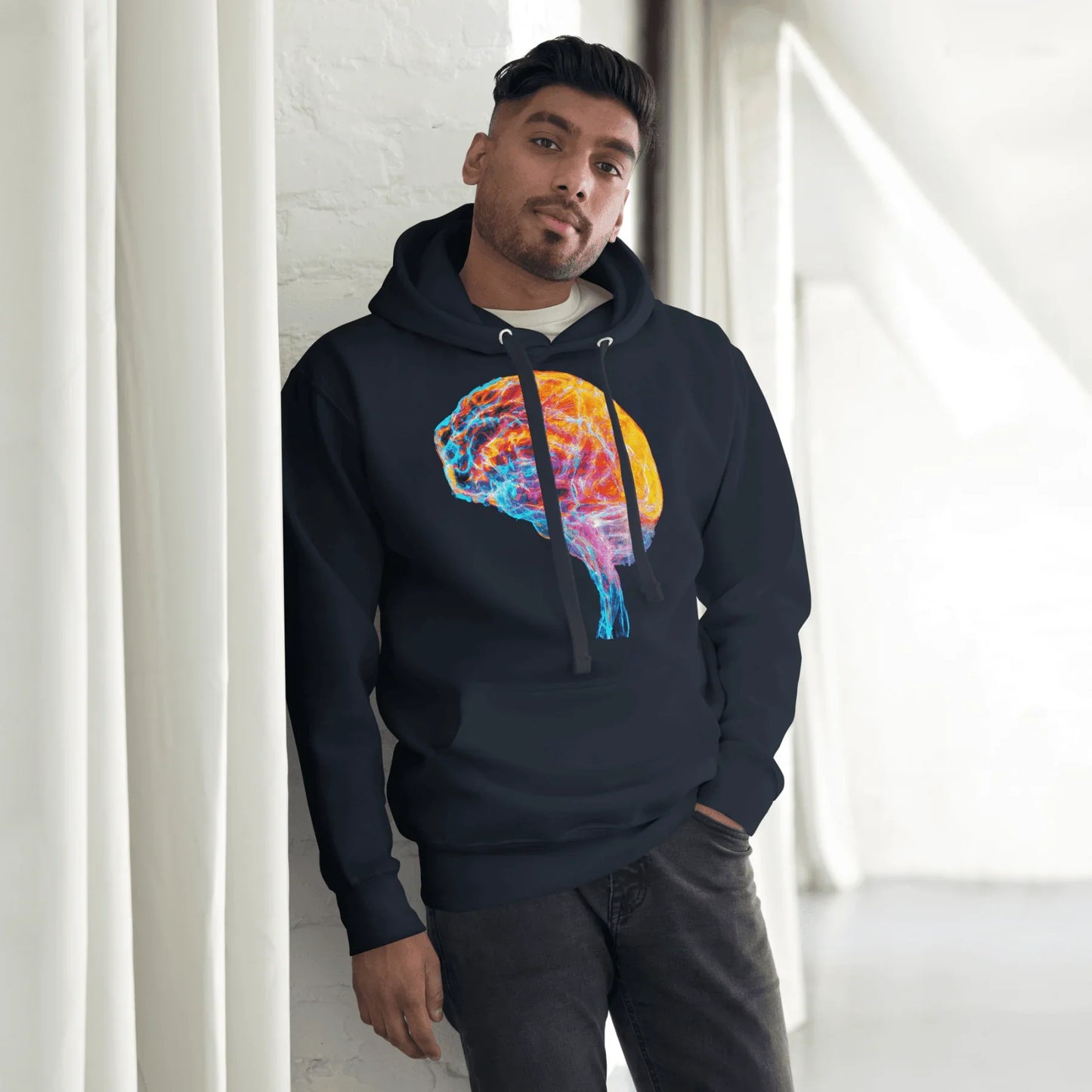 Brainstorm - Hoody - Vibrant Colourful Brain Design _ Hoody _ SolisSleep _ biology gift, Brain, Brain anatomy, Brain design, Brain study aid, cells, Colorful wall art, neurology, Neurons, Neuroscience, Neuroscience poster, Psychology art, Science decor, Unique gift idea
