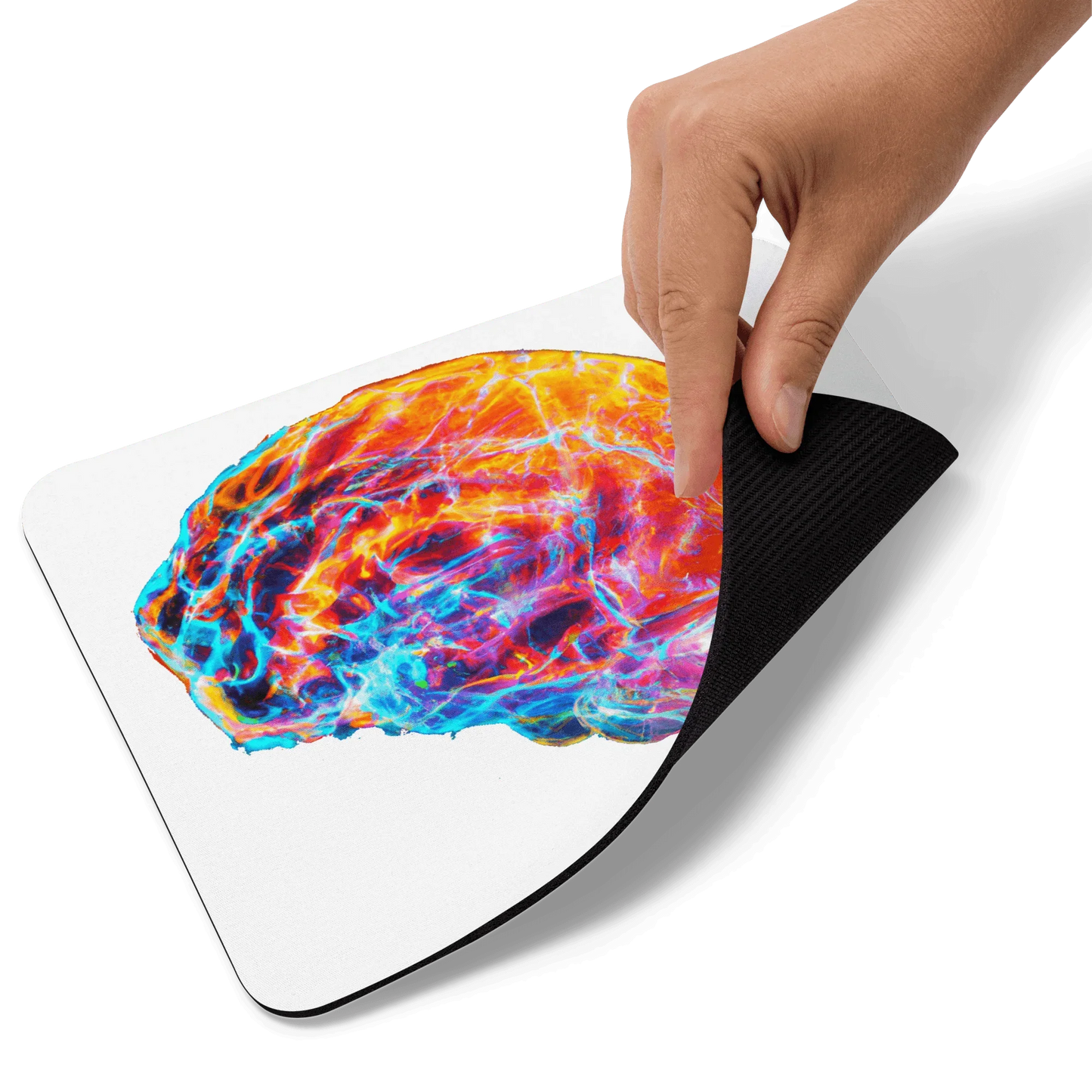 Brainstorm - Mouse pad - Vibrant Colourful Brain Design__BioBrainBuddies_