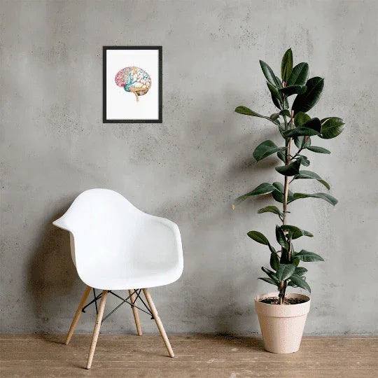 Colorburst Brain - Poster - Brain Watercolour Style Print Art _ Poster _ SolisSleep _ biology gift, Brain, Brain anatomy, Brain design, Brain study aid, cells, Colorful wall art, neurology, Neurons, Neuroscience, Neuroscience poster, Psychology art, Science decor, Unique gift idea