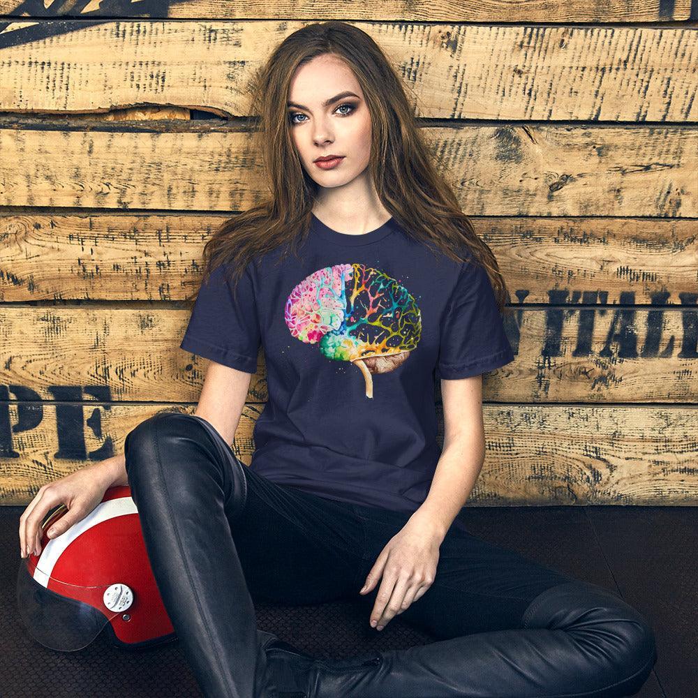 Colourburst - Unisex T-Shirt - Unique and Colorful Design _ _ SolisSleep _ biology gift, Brain, Brain design, cells, neurology, Neurons, Neuroscience