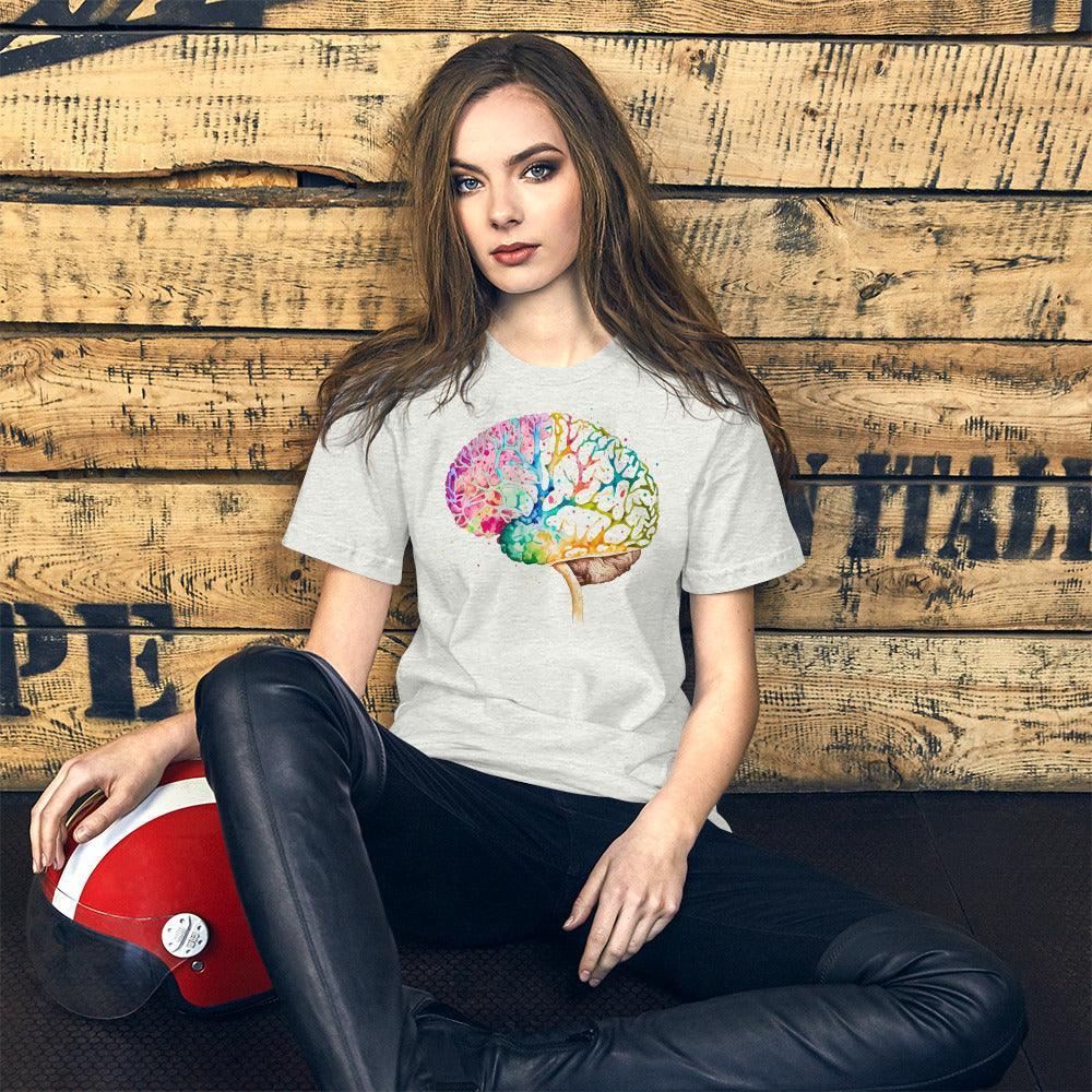 Colourburst - Unisex T-Shirt - Unique and Colorful Design _ _ SolisSleep _ biology gift, Brain, Brain design, cells, neurology, Neurons, Neuroscience