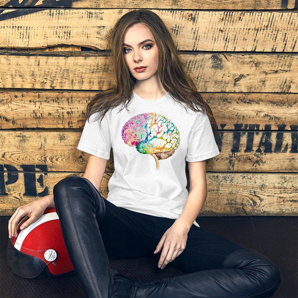 Colourburst - Unisex T-Shirt - Unique and Colorful Design _ _ SolisSleep _ biology gift, Brain, Brain design, cells, neurology, Neurons, Neuroscience