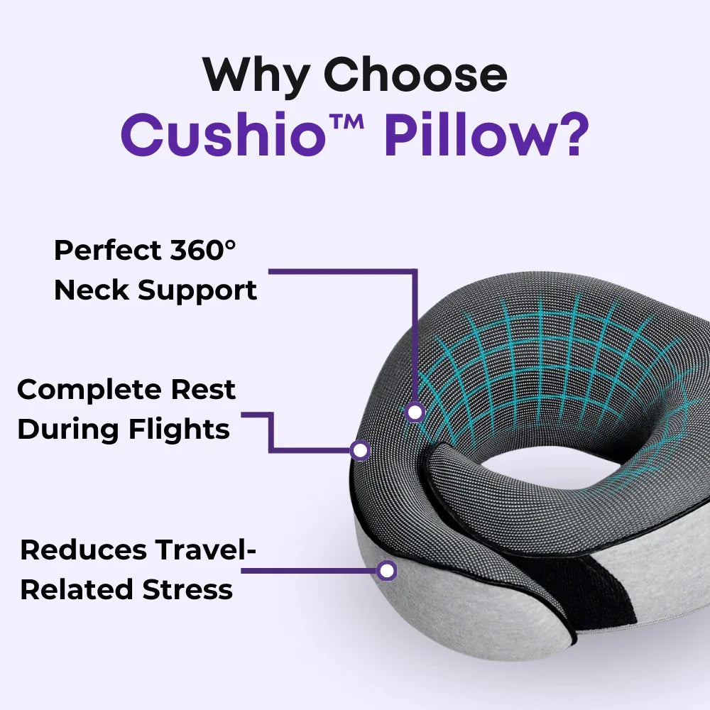 Cushio™ Travel Pillow _ _ SolisSleep _ pillow, Travel Pillow