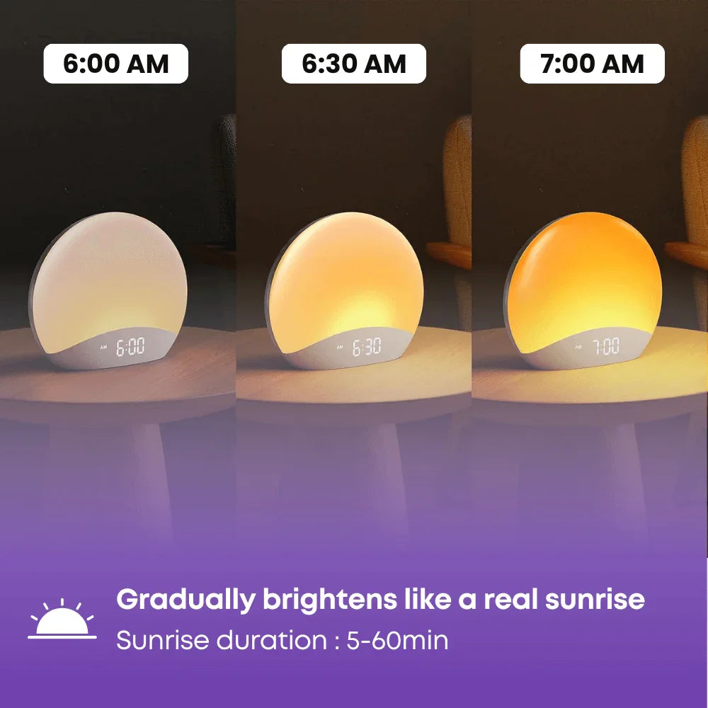 Lumo™ Sunrise Alarm Clock _ Alarm Clock _ SolisSleep _ Alarm, Clock, Light
