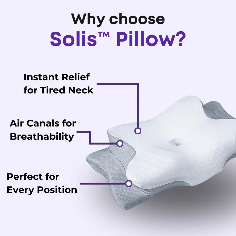 Solis™ Pillow _ Pillow _ SolisSleep _ neck, Neck Pillow, pillow