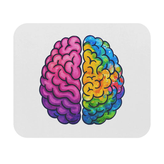Colorful Brain Design Mouse Pad, Gamer Gift, Office Decor, Desk Accessory, Colorful Home Office Supplies, Thoughtful Gift Idea _ Home Decor _ SolisSleep _ Art Print Mouse Pad, Artistic Mouse Pads, Brain Art Home, Brainy Office Gift, Colorful Mouse Pad, Colorful Workspace, Fun Mouse Pad, Geeky Desk Decor, Gift for Gamers, Gift for Students, Mouse Pad Design, Playful Desk Decor