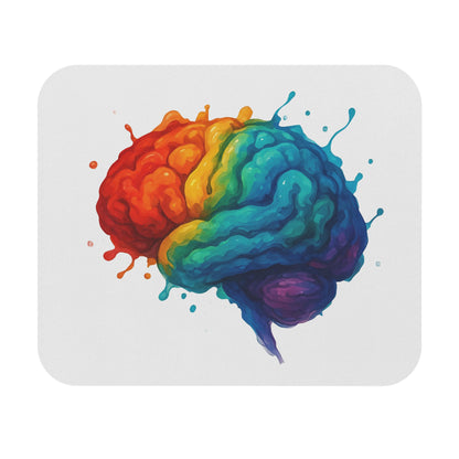 Vibrant Brain Mouse Pad For Your Desk _ Home Decor _ BioBrainBuddies _ brain art, brain gift, brain lover, Brain mouse mat, lab gift, neuro mouse pad, neuro study decor, neurology, neuroscience, phd gift, psychology, science gift, student gift