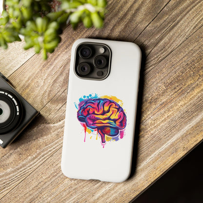 Colorful Brain Art Phone Case, Tough Phone Case, Unique Gift for Students, Creativity Accessories, Vibrant Brain Design _ Phone Case _ SolisSleep _ academic gifts, brain gifts, brain phone case, brain phone gift, colorful brain gift, gifts for neuro, iphone neuroscience, love brain gifts, neuro brain phone, neuroscience gift, neurosurgen, science brain iphone, vibrant brain case