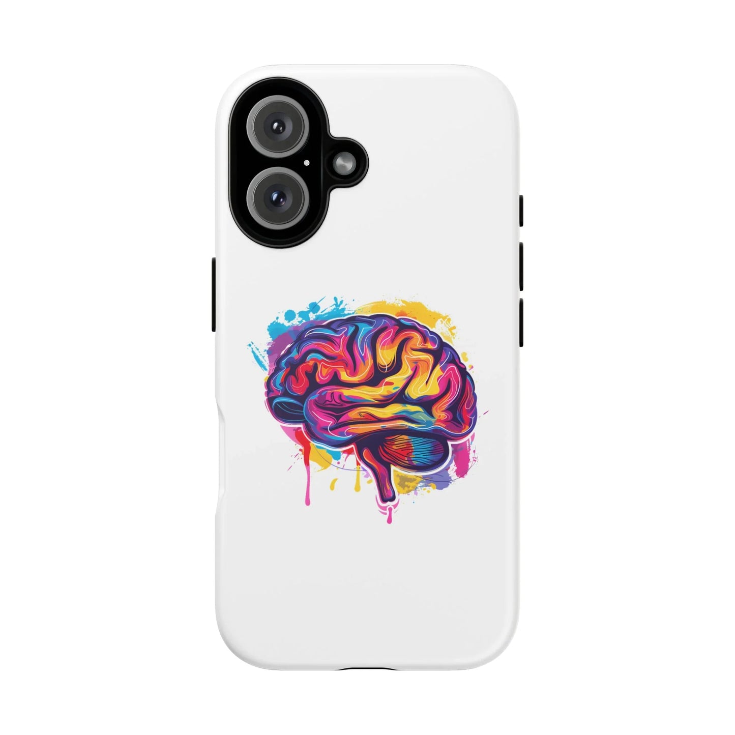 Colorful Brain Art Phone Case, Tough Phone Case, Unique Gift for Students, Creativity Accessories, Vibrant Brain Design _ Phone Case _ SolisSleep _ academic gifts, brain gifts, brain phone case, brain phone gift, colorful brain gift, gifts for neuro, iphone neuroscience, love brain gifts, neuro brain phone, neuroscience gift, neurosurgen, science brain iphone, vibrant brain case