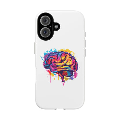 Colorful Brain Art Phone Case, Tough Phone Case, Unique Gift for Students, Creativity Accessories, Vibrant Brain Design _ Phone Case _ SolisSleep _ academic gifts, brain gifts, brain phone case, brain phone gift, colorful brain gift, gifts for neuro, iphone neuroscience, love brain gifts, neuro brain phone, neuroscience gift, neurosurgen, science brain iphone, vibrant brain case