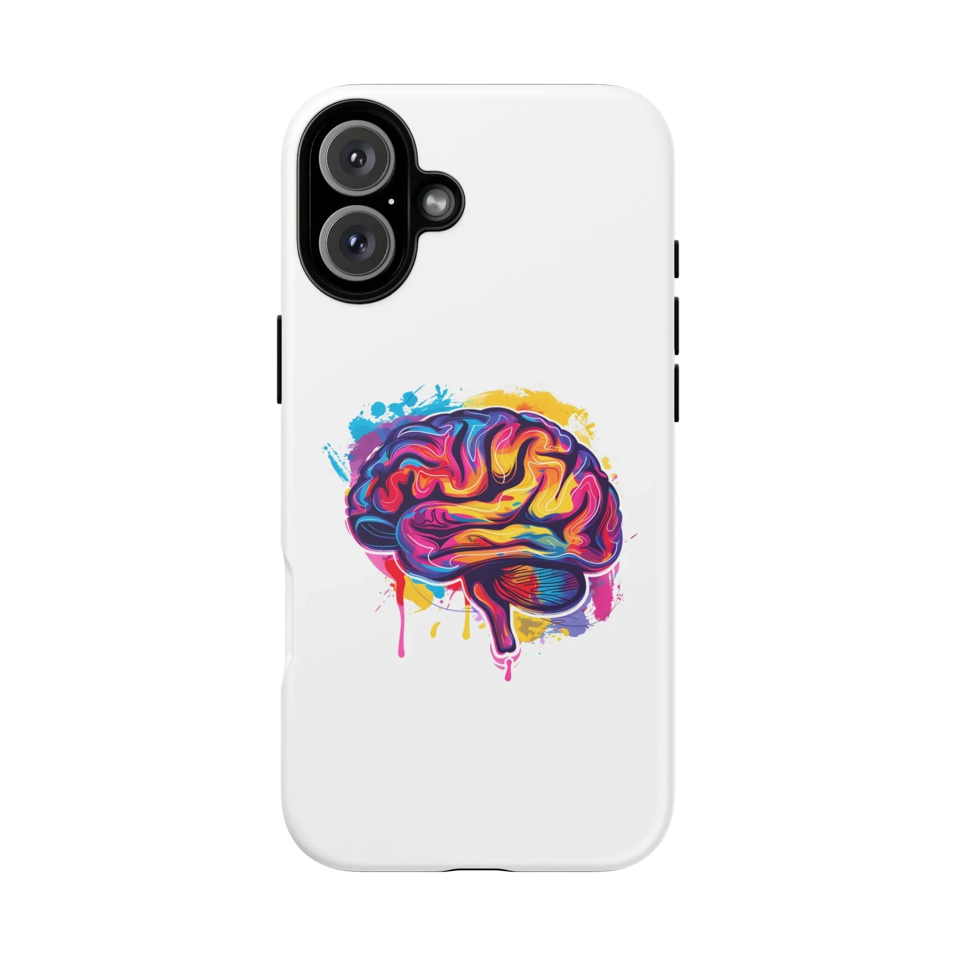 Colorful Brain Art Phone Case, Tough Phone Case, Unique Gift for Students, Creativity Accessories, Vibrant Brain Design _ Phone Case _ SolisSleep _ academic gifts, brain gifts, brain phone case, brain phone gift, colorful brain gift, gifts for neuro, iphone neuroscience, love brain gifts, neuro brain phone, neuroscience gift, neurosurgen, science brain iphone, vibrant brain case