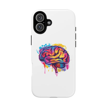 Colorful Brain Art Phone Case, Tough Phone Case, Unique Gift for Students, Creativity Accessories, Vibrant Brain Design _ Phone Case _ SolisSleep _ academic gifts, brain gifts, brain phone case, brain phone gift, colorful brain gift, gifts for neuro, iphone neuroscience, love brain gifts, neuro brain phone, neuroscience gift, neurosurgen, science brain iphone, vibrant brain case