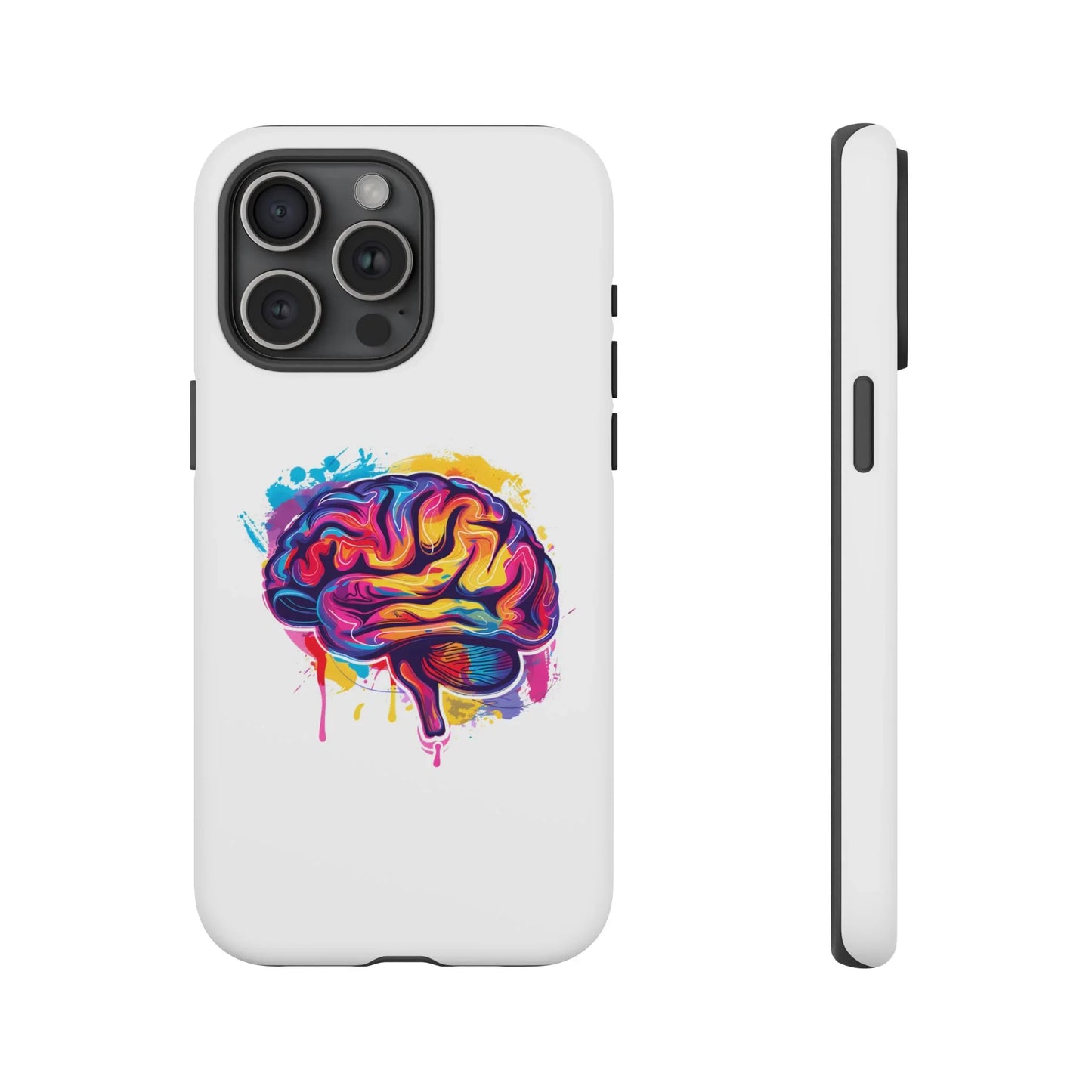 Colorful Brain Art Phone Case, Tough Phone Case, Unique Gift for Students, Creativity Accessories, Vibrant Brain Design _ Phone Case _ SolisSleep _ academic gifts, brain gifts, brain phone case, brain phone gift, colorful brain gift, gifts for neuro, iphone neuroscience, love brain gifts, neuro brain phone, neuroscience gift, neurosurgen, science brain iphone, vibrant brain case