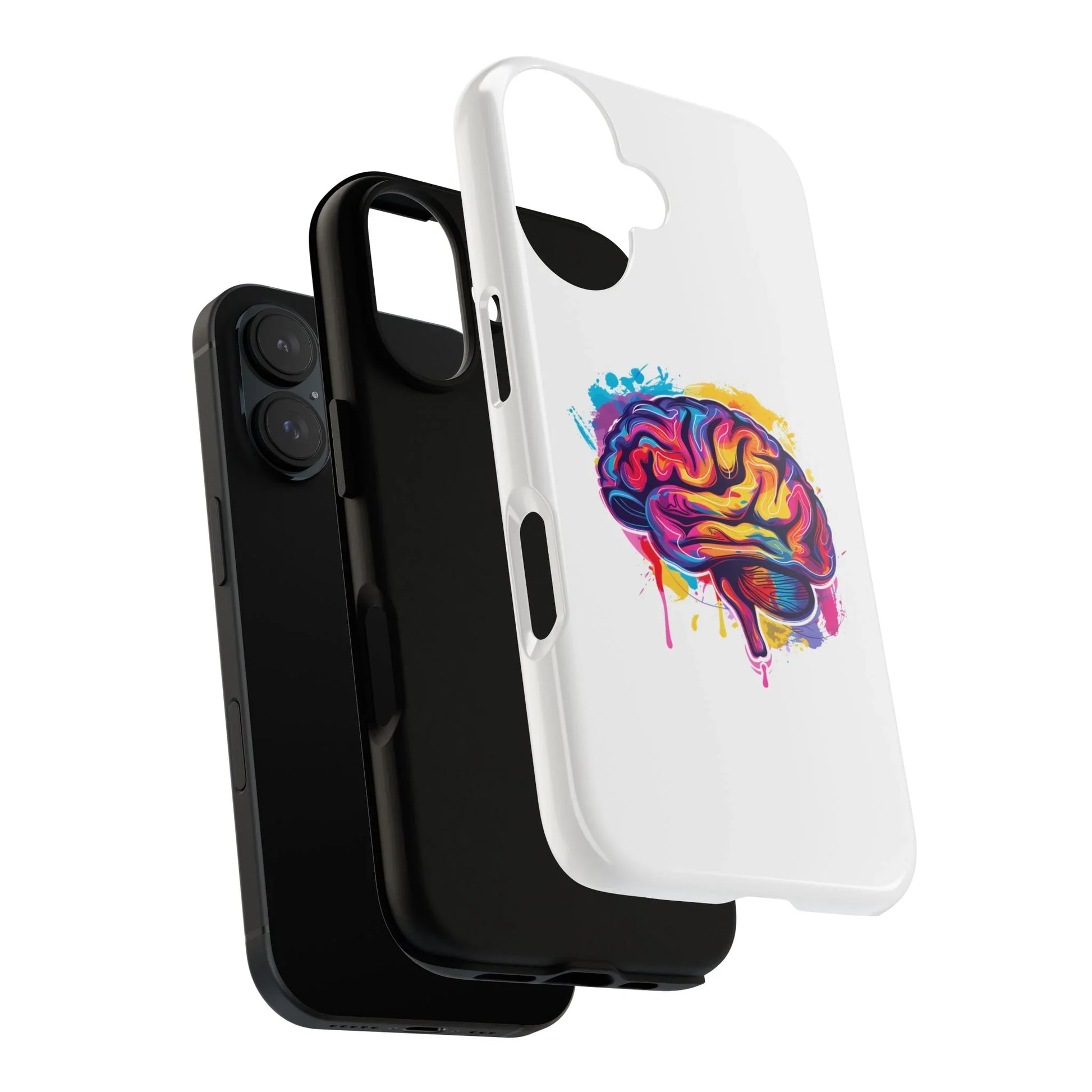 Colorful Brain Art Phone Case, Tough Phone Case, Unique Gift for Students, Creativity Accessories, Vibrant Brain Design _ Phone Case _ SolisSleep _ academic gifts, brain gifts, brain phone case, brain phone gift, colorful brain gift, gifts for neuro, iphone neuroscience, love brain gifts, neuro brain phone, neuroscience gift, neurosurgen, science brain iphone, vibrant brain case