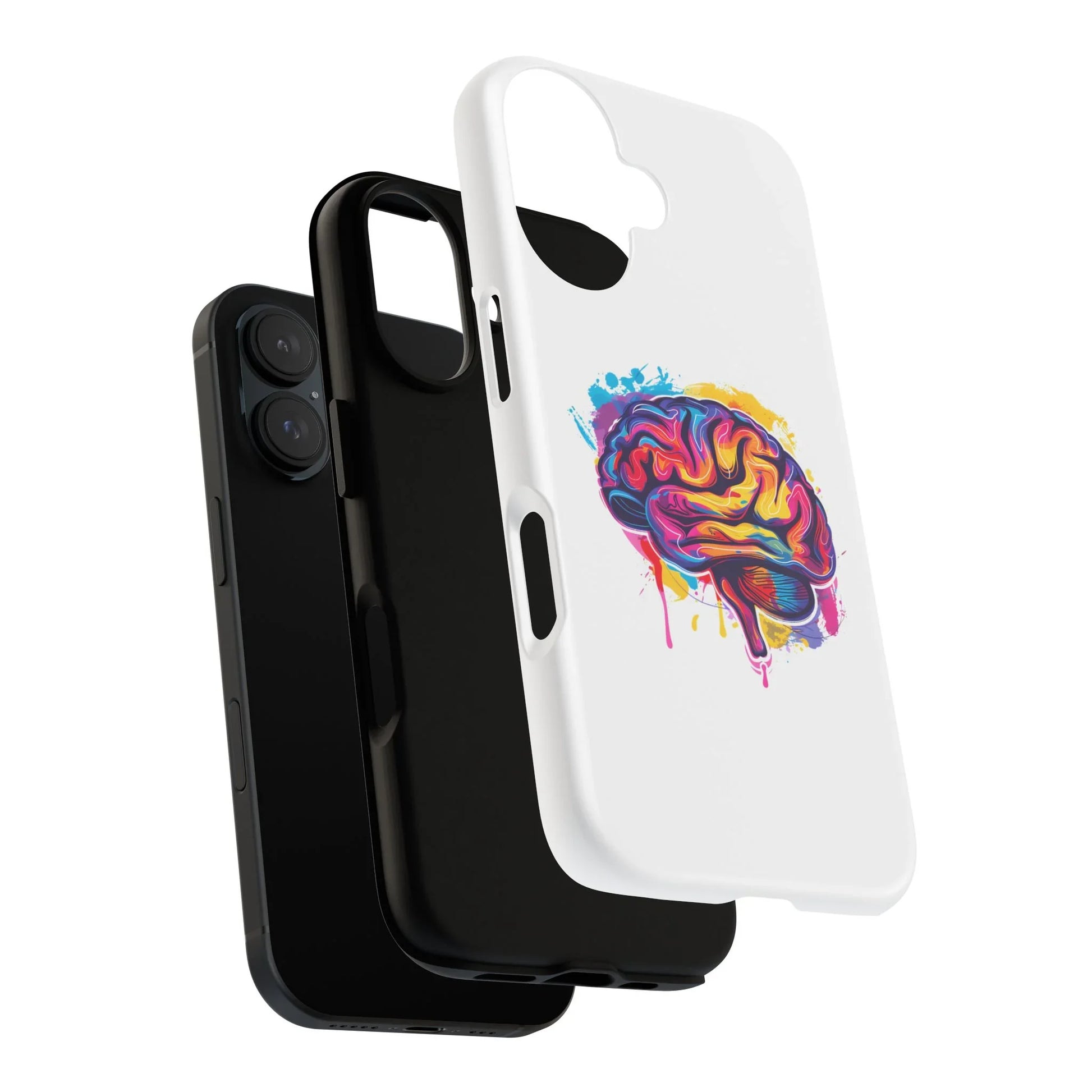 Colorful Brain Art Phone Case, Tough Phone Case, Unique Gift for Students, Creativity Accessories, Vibrant Brain Design _ Phone Case _ SolisSleep _ academic gifts, brain gifts, brain phone case, brain phone gift, colorful brain gift, gifts for neuro, iphone neuroscience, love brain gifts, neuro brain phone, neuroscience gift, neurosurgen, science brain iphone, vibrant brain case