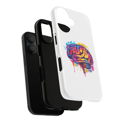 Colorful Brain Art Phone Case, Tough Phone Case, Unique Gift for Students, Creativity Accessories, Vibrant Brain Design _ Phone Case _ SolisSleep _ academic gifts, brain gifts, brain phone case, brain phone gift, colorful brain gift, gifts for neuro, iphone neuroscience, love brain gifts, neuro brain phone, neuroscience gift, neurosurgen, science brain iphone, vibrant brain case