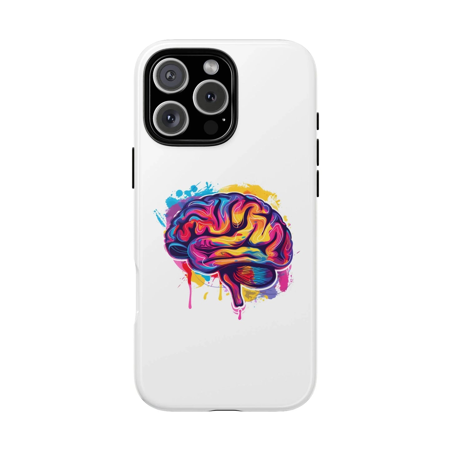Colorful Brain Art Phone Case, Tough Phone Case, Unique Gift for Students, Creativity Accessories, Vibrant Brain Design _ Phone Case _ SolisSleep _ academic gifts, brain gifts, brain phone case, brain phone gift, colorful brain gift, gifts for neuro, iphone neuroscience, love brain gifts, neuro brain phone, neuroscience gift, neurosurgen, science brain iphone, vibrant brain case