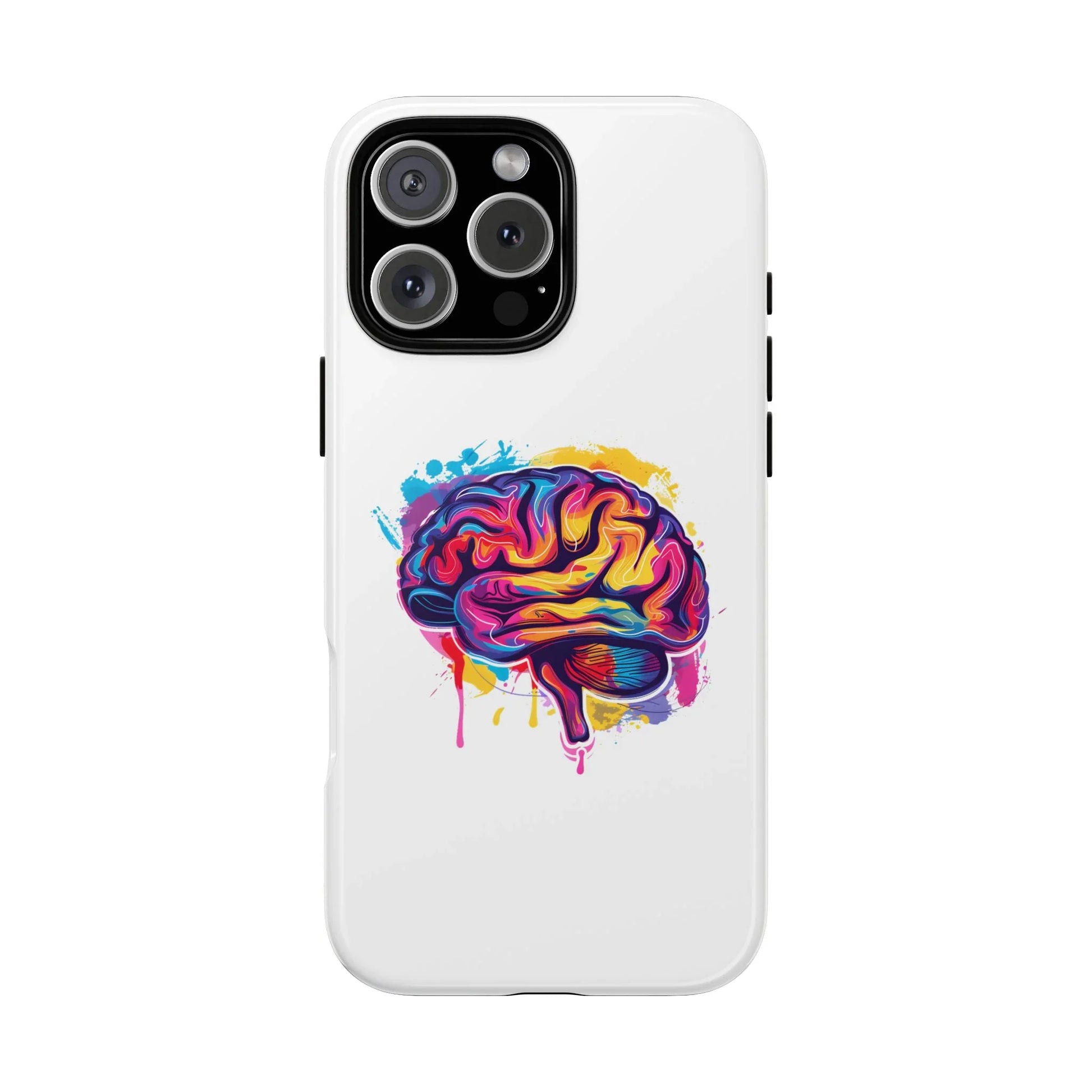 Colorful Brain Art Phone Case, Tough Phone Case, Unique Gift for Students, Creativity Accessories, Vibrant Brain Design _ Phone Case _ SolisSleep _ academic gifts, brain gifts, brain phone case, brain phone gift, colorful brain gift, gifts for neuro, iphone neuroscience, love brain gifts, neuro brain phone, neuroscience gift, neurosurgen, science brain iphone, vibrant brain case