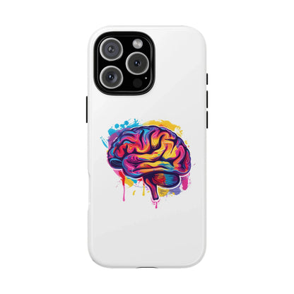 Colorful Brain Art Phone Case, Tough Phone Case, Unique Gift for Students, Creativity Accessories, Vibrant Brain Design _ Phone Case _ SolisSleep _ academic gifts, brain gifts, brain phone case, brain phone gift, colorful brain gift, gifts for neuro, iphone neuroscience, love brain gifts, neuro brain phone, neuroscience gift, neurosurgen, science brain iphone, vibrant brain case