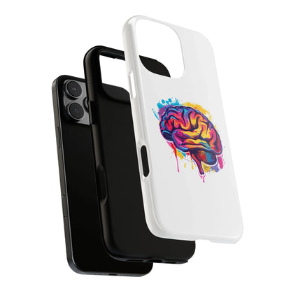 Colorful Brain Art Phone Case, Tough Phone Case, Unique Gift for Students, Creativity Accessories, Vibrant Brain Design _ Phone Case _ SolisSleep _ academic gifts, brain gifts, brain phone case, brain phone gift, colorful brain gift, gifts for neuro, iphone neuroscience, love brain gifts, neuro brain phone, neuroscience gift, neurosurgen, science brain iphone, vibrant brain case