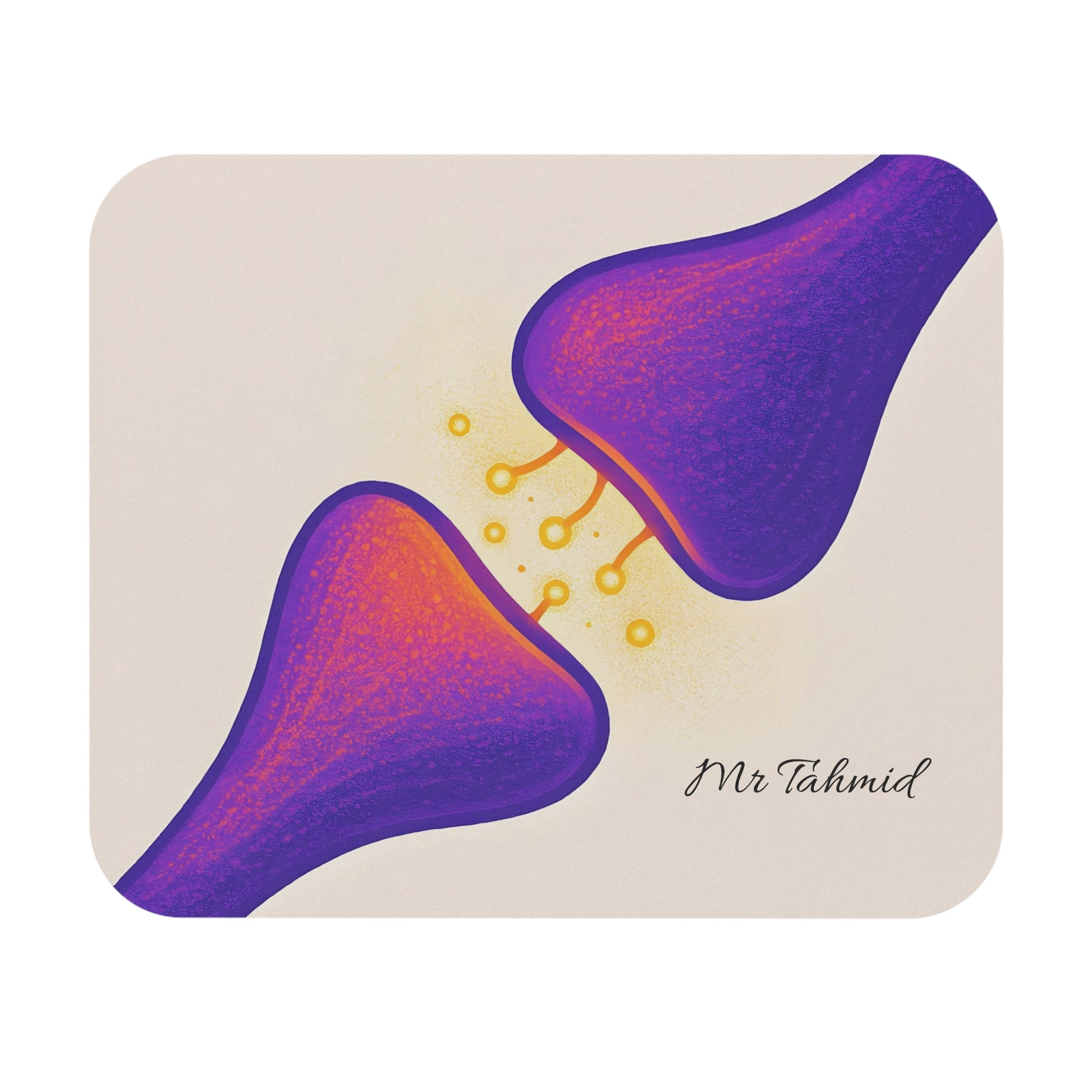 Neuroscience Purple Synapse Mouse Pad _ Home Decor _ BioBrainBuddies _ 