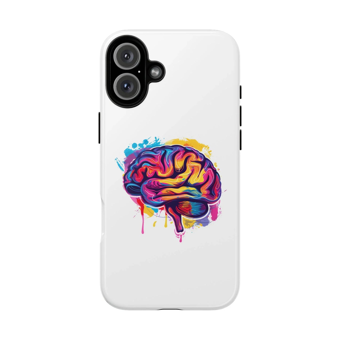 Colorful Brain Art Phone Case, Tough Phone Case, Unique Gift for Students, Creativity Accessories, Vibrant Brain Design _ Phone Case _ SolisSleep _ academic gifts, brain gifts, brain phone case, brain phone gift, colorful brain gift, gifts for neuro, iphone neuroscience, love brain gifts, neuro brain phone, neuroscience gift, neurosurgen, science brain iphone, vibrant brain case