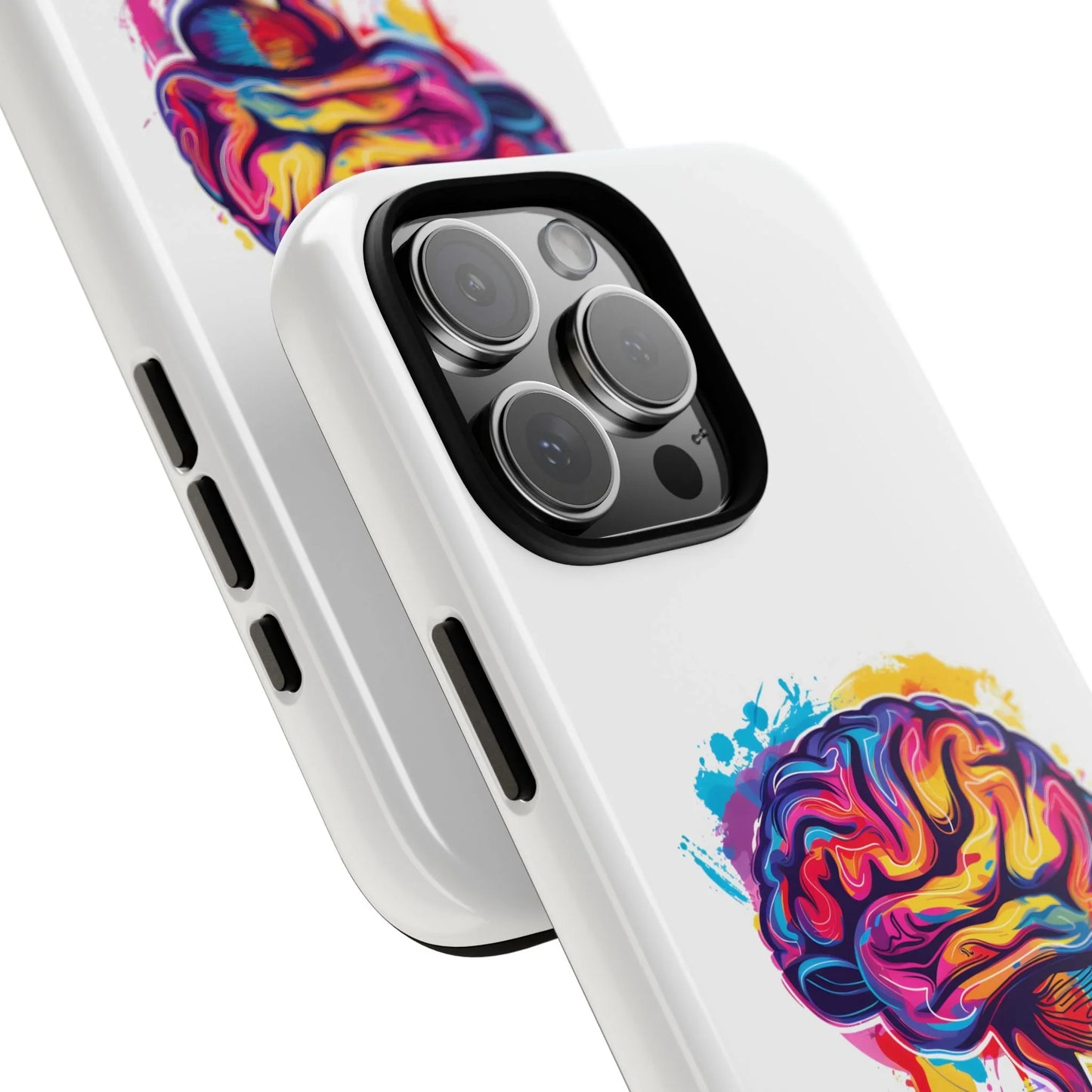 Colorful Brain Art Phone Case, Tough Phone Case, Unique Gift for Students, Creativity Accessories, Vibrant Brain Design _ Phone Case _ SolisSleep _ academic gifts, brain gifts, brain phone case, brain phone gift, colorful brain gift, gifts for neuro, iphone neuroscience, love brain gifts, neuro brain phone, neuroscience gift, neurosurgen, science brain iphone, vibrant brain case