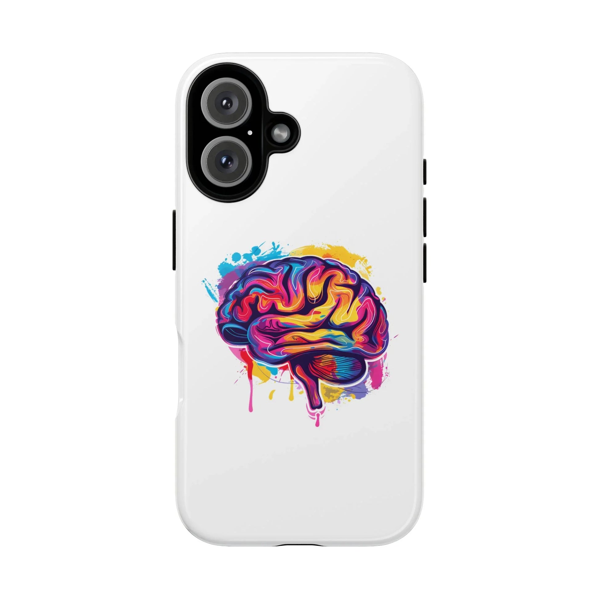 Colorful Brain Art Phone Case, Tough Phone Case, Unique Gift for Students, Creativity Accessories, Vibrant Brain Design _ Phone Case _ SolisSleep _ academic gifts, brain gifts, brain phone case, brain phone gift, colorful brain gift, gifts for neuro, iphone neuroscience, love brain gifts, neuro brain phone, neuroscience gift, neurosurgen, science brain iphone, vibrant brain case