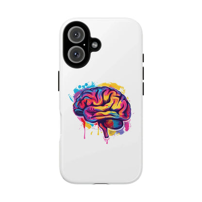 Colorful Brain Art Phone Case, Tough Phone Case, Unique Gift for Students, Creativity Accessories, Vibrant Brain Design _ Phone Case _ SolisSleep _ academic gifts, brain gifts, brain phone case, brain phone gift, colorful brain gift, gifts for neuro, iphone neuroscience, love brain gifts, neuro brain phone, neuroscience gift, neurosurgen, science brain iphone, vibrant brain case