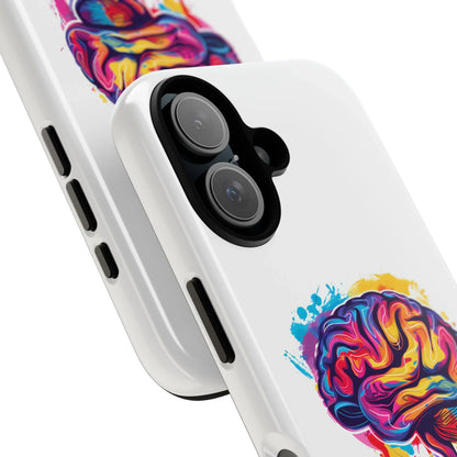 Colorful Brain Art Phone Case, Tough Phone Case, Unique Gift for Students, Creativity Accessories, Vibrant Brain Design _ Phone Case _ SolisSleep _ academic gifts, brain gifts, brain phone case, brain phone gift, colorful brain gift, gifts for neuro, iphone neuroscience, love brain gifts, neuro brain phone, neuroscience gift, neurosurgen, science brain iphone, vibrant brain case