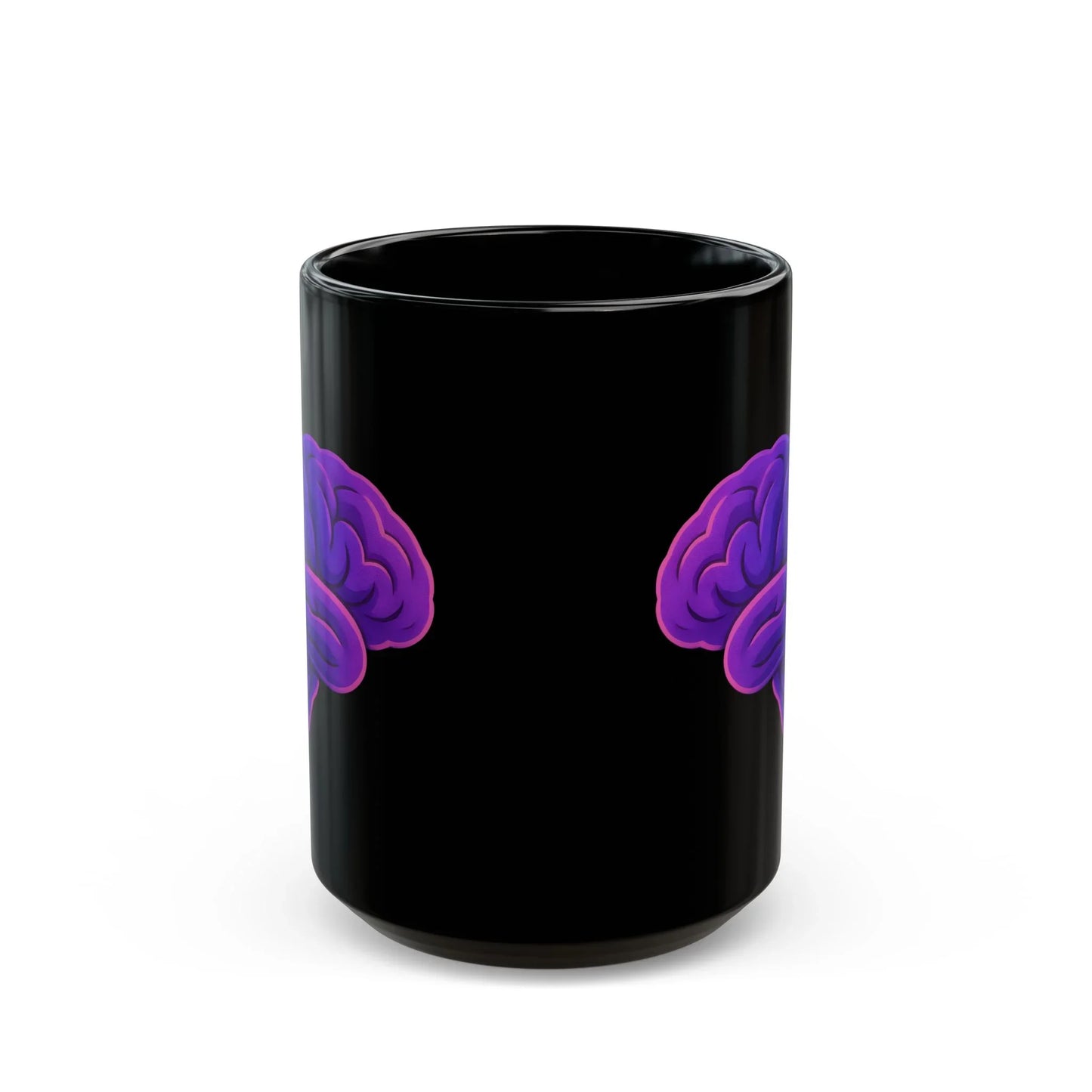 Creative Brain Design Black Mug - Perfect for Coffee Lovers, Gifts, Motivation, Unique Art, Home Office Decor _ Mug _ SolisSleep _ 