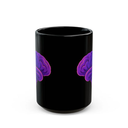 Creative Brain Design Black Mug - Perfect for Coffee Lovers, Gifts, Motivation, Unique Art, Home Office Decor _ Mug _ SolisSleep _ 