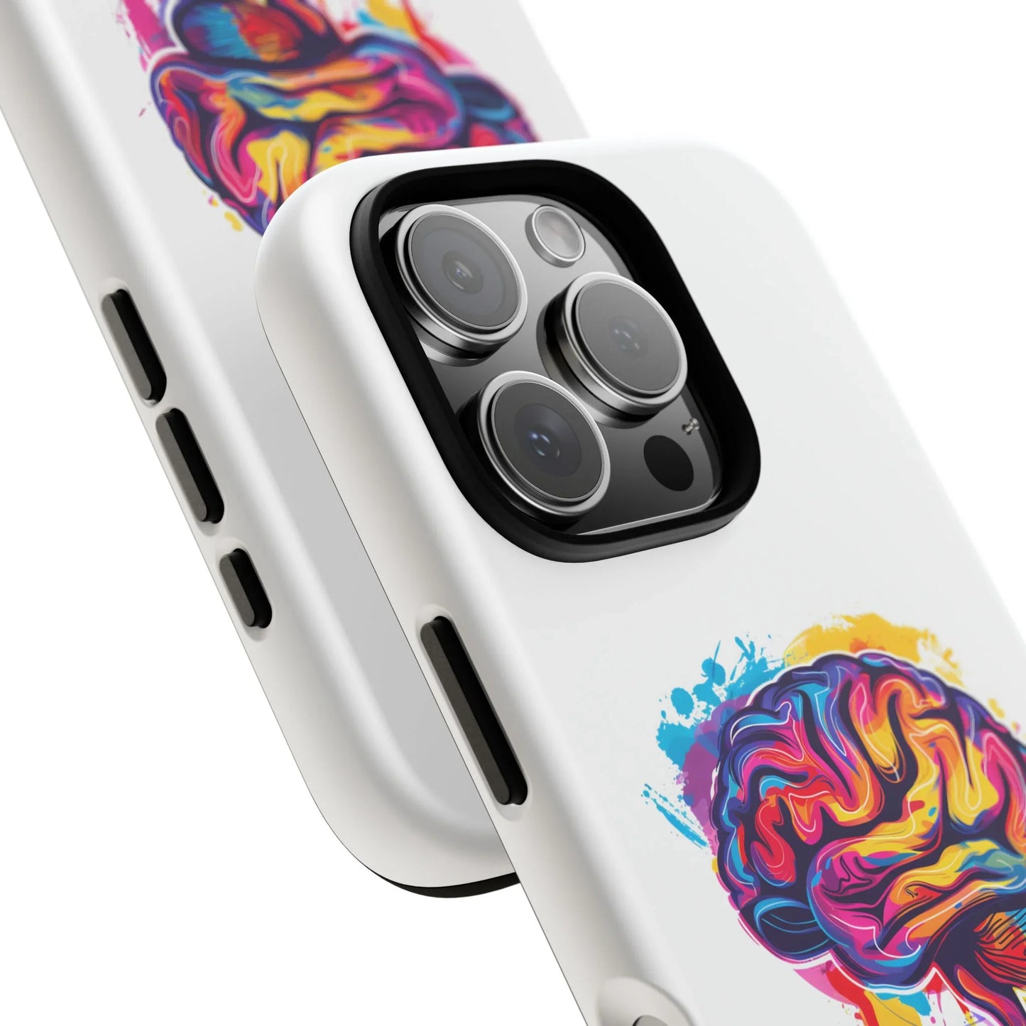 Colorful Brain Art Phone Case, Tough Phone Case, Unique Gift for Students, Creativity Accessories, Vibrant Brain Design _ Phone Case _ SolisSleep _ academic gifts, brain gifts, brain phone case, brain phone gift, colorful brain gift, gifts for neuro, iphone neuroscience, love brain gifts, neuro brain phone, neuroscience gift, neurosurgen, science brain iphone, vibrant brain case