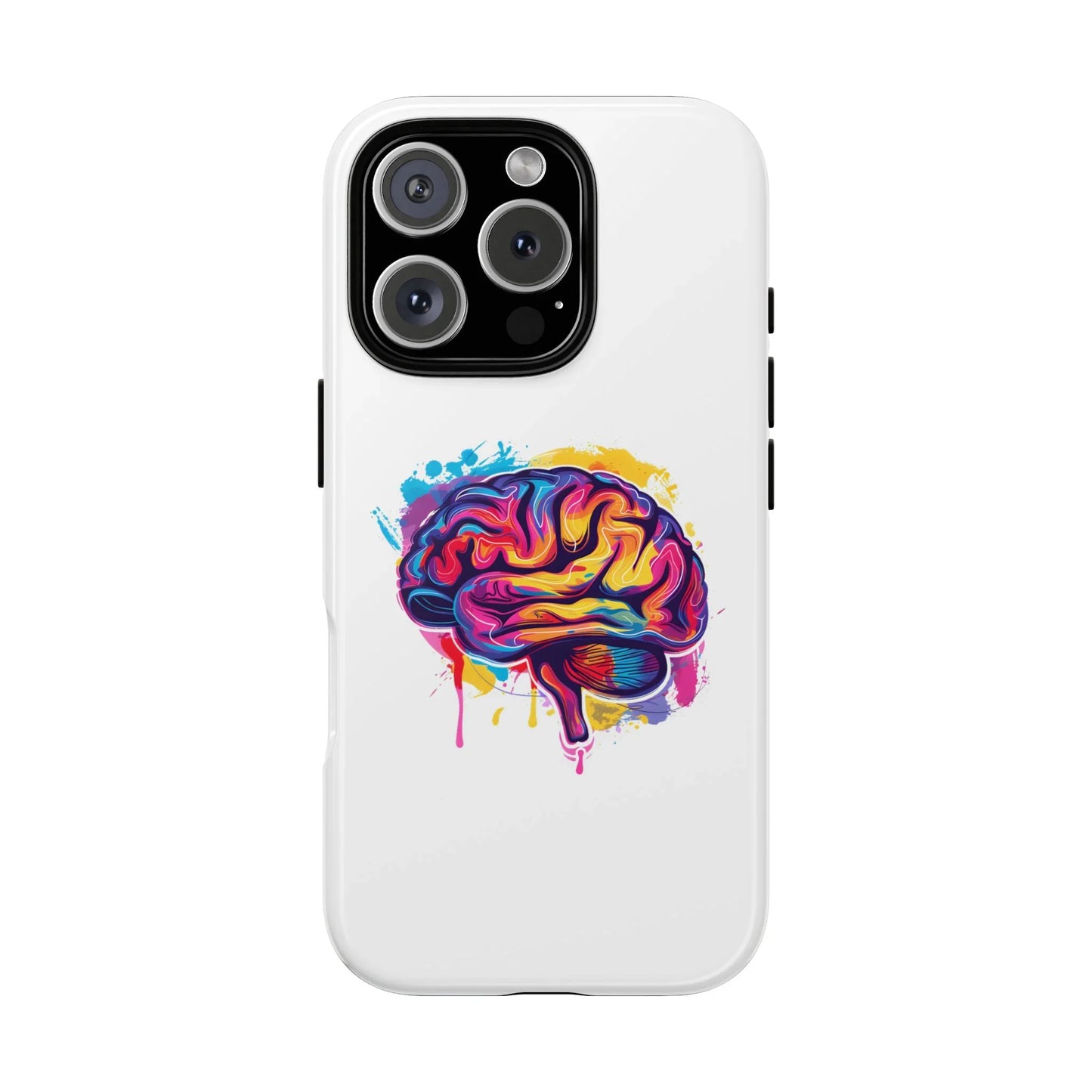 Colorful Brain Art Phone Case, Tough Phone Case, Unique Gift for Students, Creativity Accessories, Vibrant Brain Design _ Phone Case _ SolisSleep _ academic gifts, brain gifts, brain phone case, brain phone gift, colorful brain gift, gifts for neuro, iphone neuroscience, love brain gifts, neuro brain phone, neuroscience gift, neurosurgen, science brain iphone, vibrant brain case
