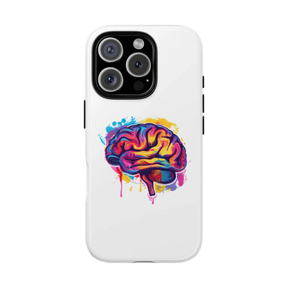Colorful Brain Art Phone Case, Tough Phone Case, Unique Gift for Students, Creativity Accessories, Vibrant Brain Design _ Phone Case _ SolisSleep _ academic gifts, brain gifts, brain phone case, brain phone gift, colorful brain gift, gifts for neuro, iphone neuroscience, love brain gifts, neuro brain phone, neuroscience gift, neurosurgen, science brain iphone, vibrant brain case