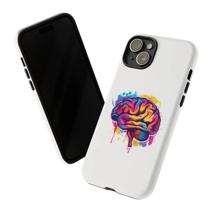 Colorful Brain Art Phone Case, Tough Phone Case, Unique Gift for Students, Creativity Accessories, Vibrant Brain Design _ Phone Case _ SolisSleep _ academic gifts, brain gifts, brain phone case, brain phone gift, colorful brain gift, gifts for neuro, iphone neuroscience, love brain gifts, neuro brain phone, neuroscience gift, neurosurgen, science brain iphone, vibrant brain case
