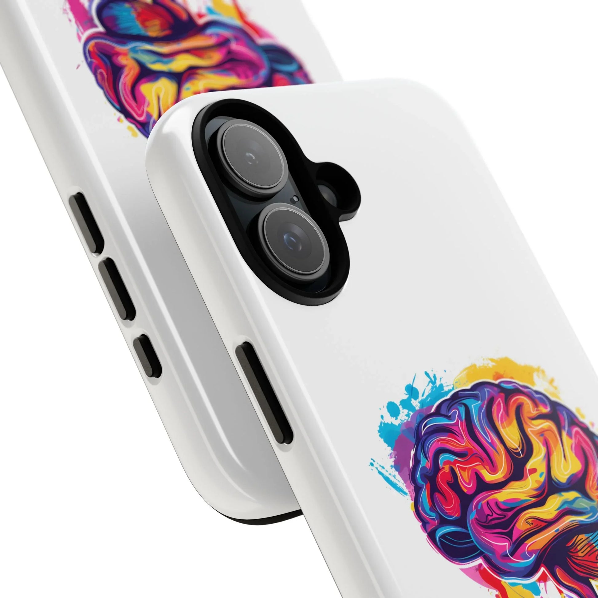 Colorful Brain Art Phone Case, Tough Phone Case, Unique Gift for Students, Creativity Accessories, Vibrant Brain Design _ Phone Case _ SolisSleep _ academic gifts, brain gifts, brain phone case, brain phone gift, colorful brain gift, gifts for neuro, iphone neuroscience, love brain gifts, neuro brain phone, neuroscience gift, neurosurgen, science brain iphone, vibrant brain case