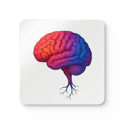 Gradient Brain Corkwood Coaster (4-Pack)