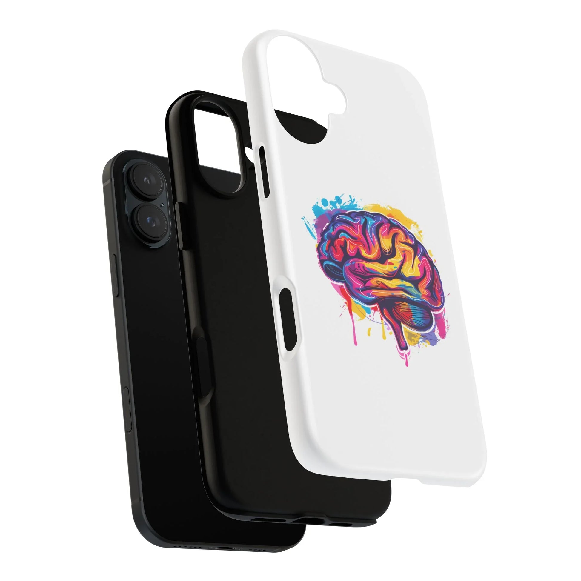 Colorful Brain Art Phone Case, Tough Phone Case, Unique Gift for Students, Creativity Accessories, Vibrant Brain Design _ Phone Case _ SolisSleep _ academic gifts, brain gifts, brain phone case, brain phone gift, colorful brain gift, gifts for neuro, iphone neuroscience, love brain gifts, neuro brain phone, neuroscience gift, neurosurgen, science brain iphone, vibrant brain case
