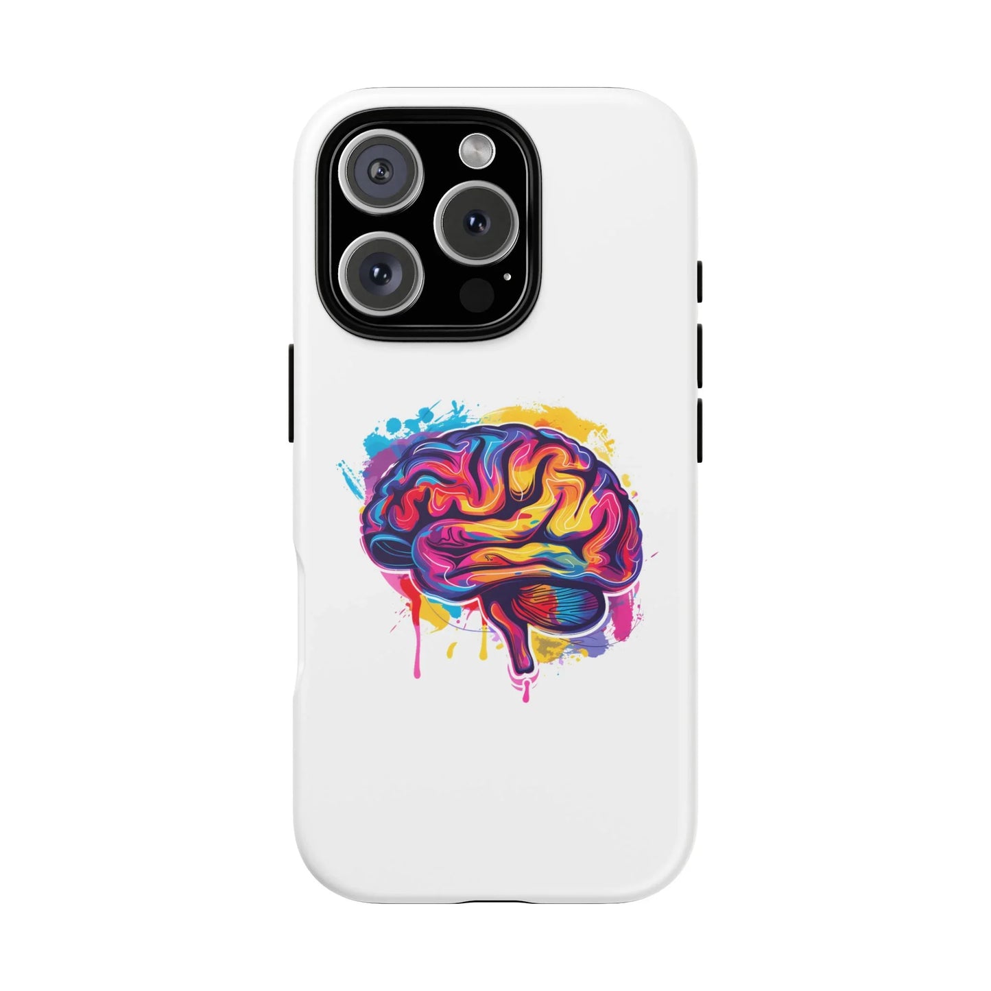 Colorful Brain Art Phone Case, Tough Phone Case, Unique Gift for Students, Creativity Accessories, Vibrant Brain Design _ Phone Case _ SolisSleep _ academic gifts, brain gifts, brain phone case, brain phone gift, colorful brain gift, gifts for neuro, iphone neuroscience, love brain gifts, neuro brain phone, neuroscience gift, neurosurgen, science brain iphone, vibrant brain case