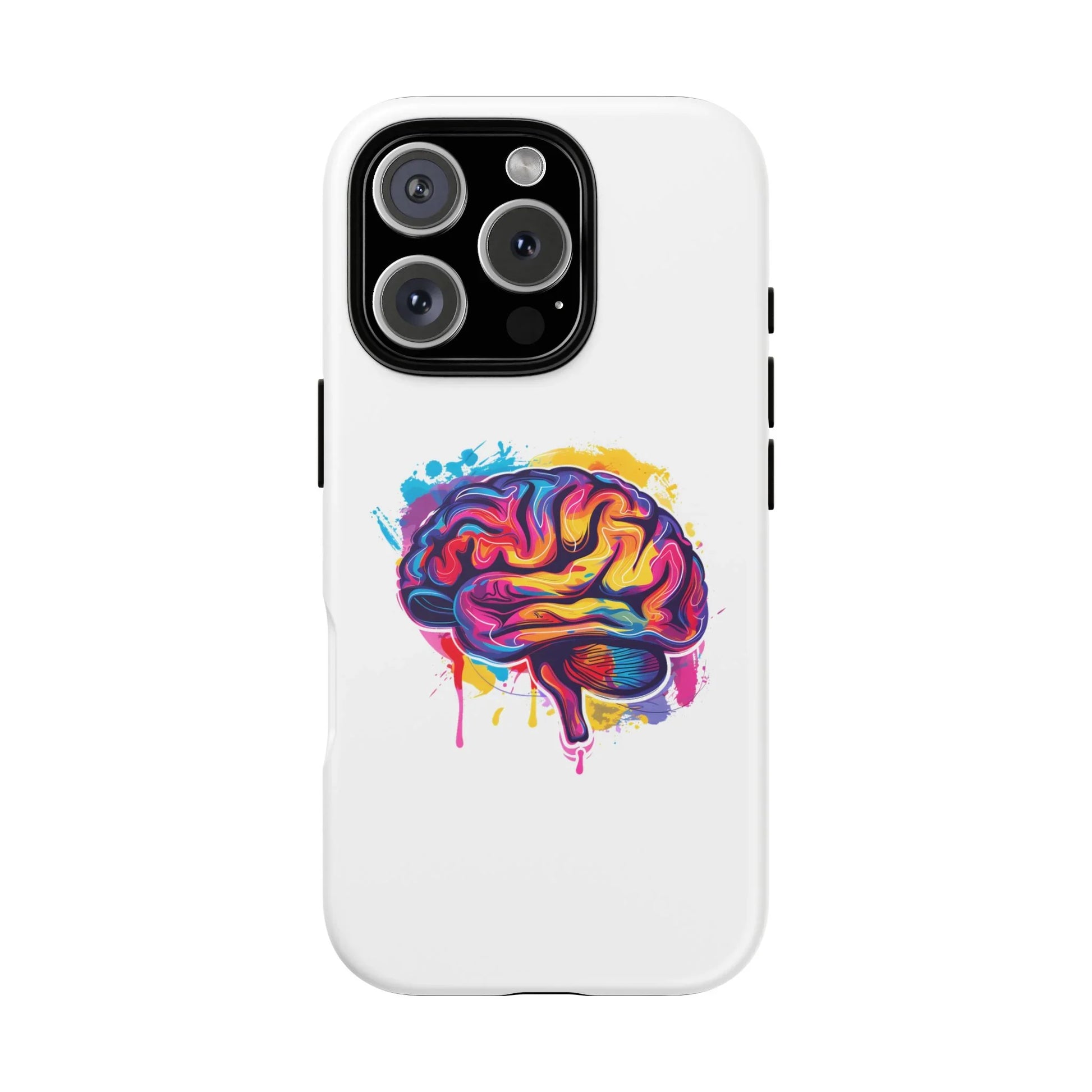 Colorful Brain Art Phone Case, Tough Phone Case, Unique Gift for Students, Creativity Accessories, Vibrant Brain Design _ Phone Case _ SolisSleep _ academic gifts, brain gifts, brain phone case, brain phone gift, colorful brain gift, gifts for neuro, iphone neuroscience, love brain gifts, neuro brain phone, neuroscience gift, neurosurgen, science brain iphone, vibrant brain case