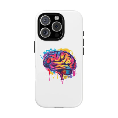Colorful Brain Art Phone Case, Tough Phone Case, Unique Gift for Students, Creativity Accessories, Vibrant Brain Design _ Phone Case _ SolisSleep _ academic gifts, brain gifts, brain phone case, brain phone gift, colorful brain gift, gifts for neuro, iphone neuroscience, love brain gifts, neuro brain phone, neuroscience gift, neurosurgen, science brain iphone, vibrant brain case