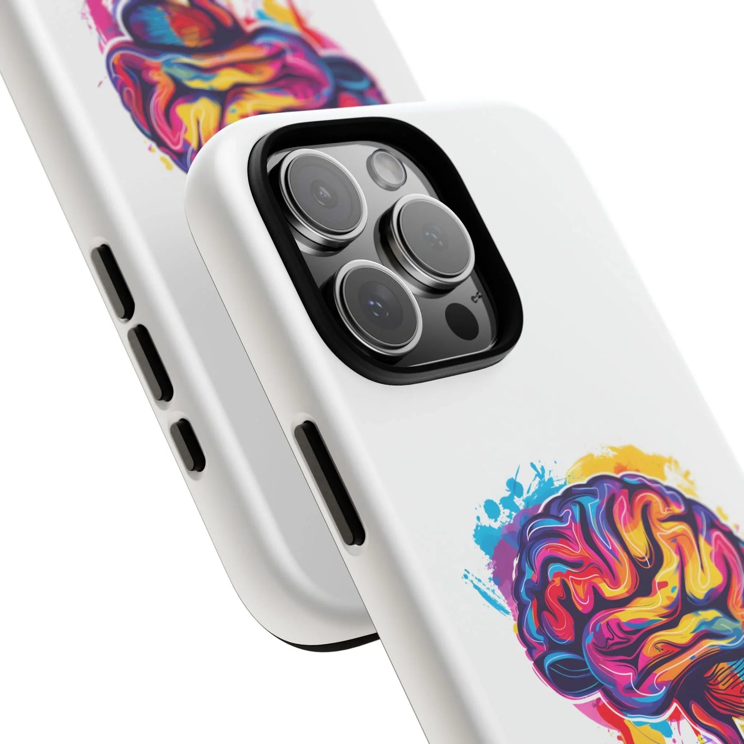 Colorful Brain Art Phone Case, Tough Phone Case, Unique Gift for Students, Creativity Accessories, Vibrant Brain Design _ Phone Case _ SolisSleep _ academic gifts, brain gifts, brain phone case, brain phone gift, colorful brain gift, gifts for neuro, iphone neuroscience, love brain gifts, neuro brain phone, neuroscience gift, neurosurgen, science brain iphone, vibrant brain case