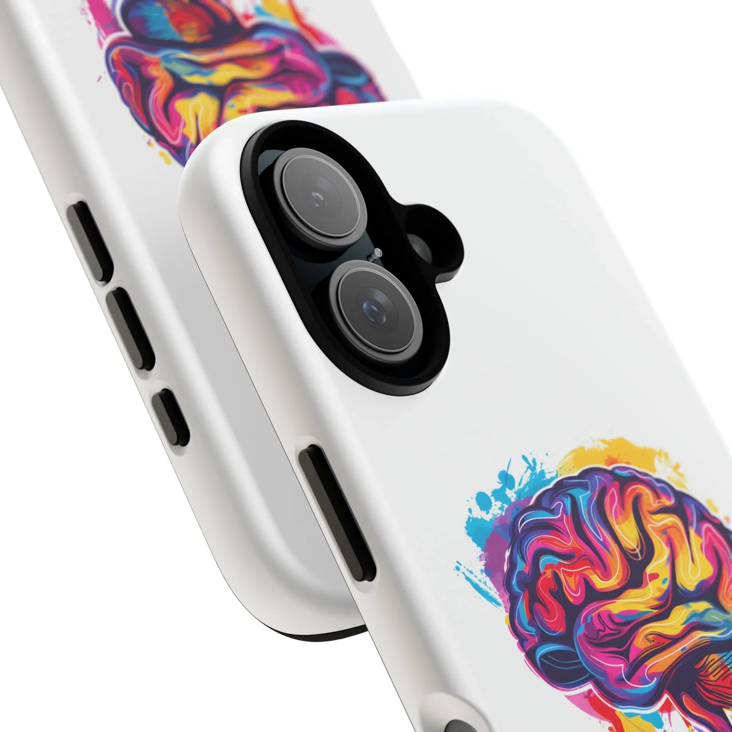 Colorful Brain Art Phone Case, Tough Phone Case, Unique Gift for Students, Creativity Accessories, Vibrant Brain Design _ Phone Case _ SolisSleep _ academic gifts, brain gifts, brain phone case, brain phone gift, colorful brain gift, gifts for neuro, iphone neuroscience, love brain gifts, neuro brain phone, neuroscience gift, neurosurgen, science brain iphone, vibrant brain case